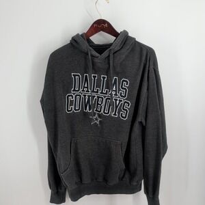 Dallas Cowboys Football NFL Authentic Spellout Hoodie Charcoal‎ Gray Size XL